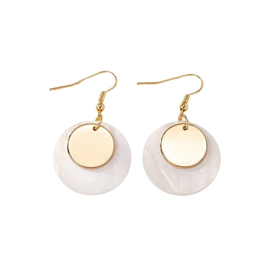 Fashion Simple Shell Disc-shaped Earrings