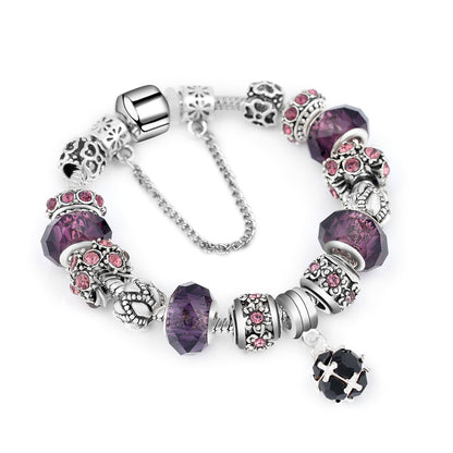 Crystal Bead Bracelet Alloy Style For Women
