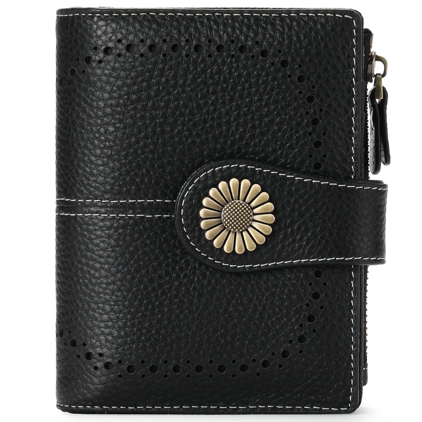 Fashion Women's Short Oil Wax Leather Coin Purse
